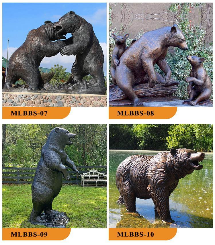 bronze outdoor bear statue-Mily Statue