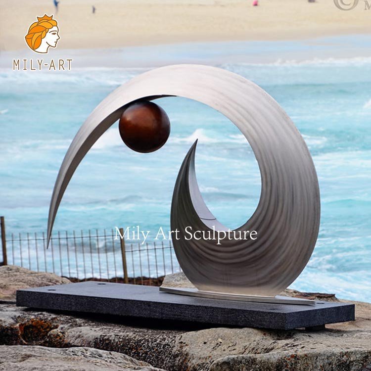 brushed treatment of stainless steel sculpture mily sculpture