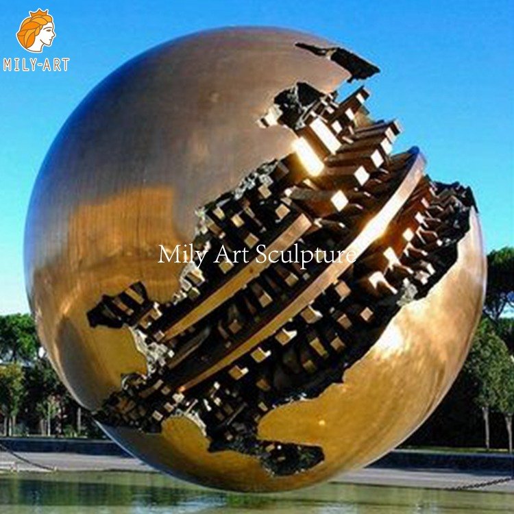 coating platingof large stainless steel sculpture mily sculpture