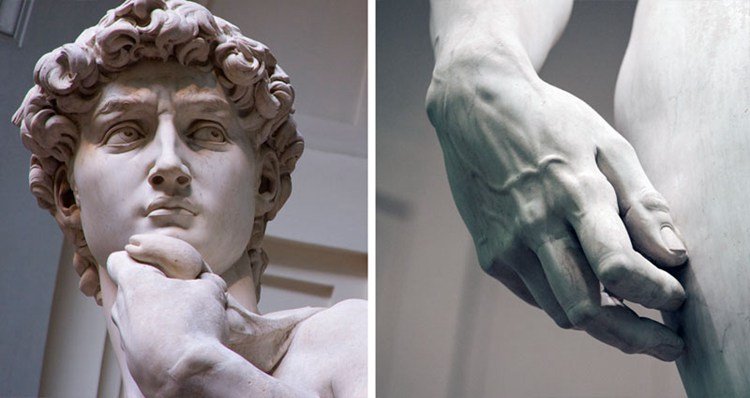 details of david statue replica mily sculpture