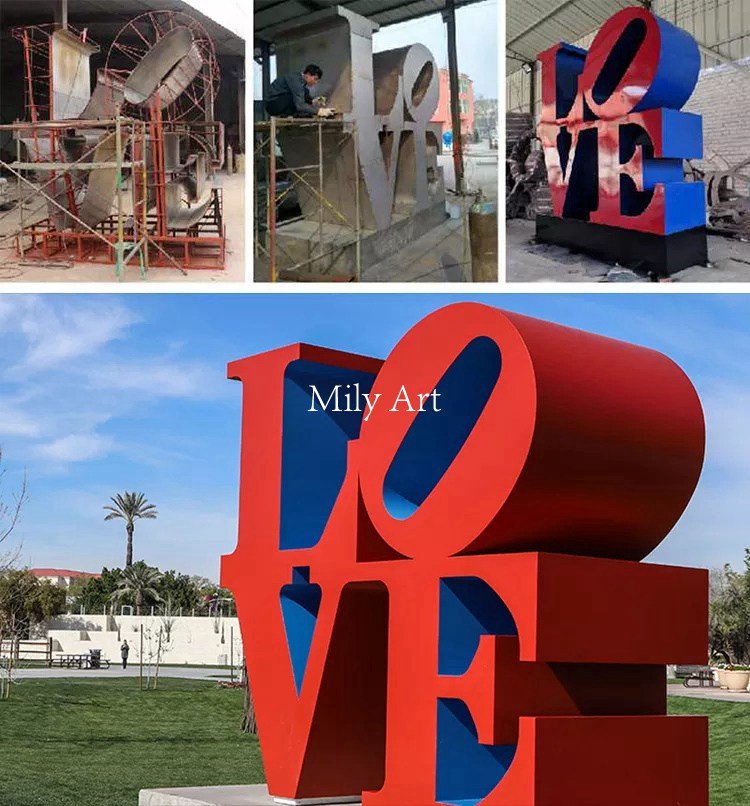 4. making of letter sculpture mily sculpture