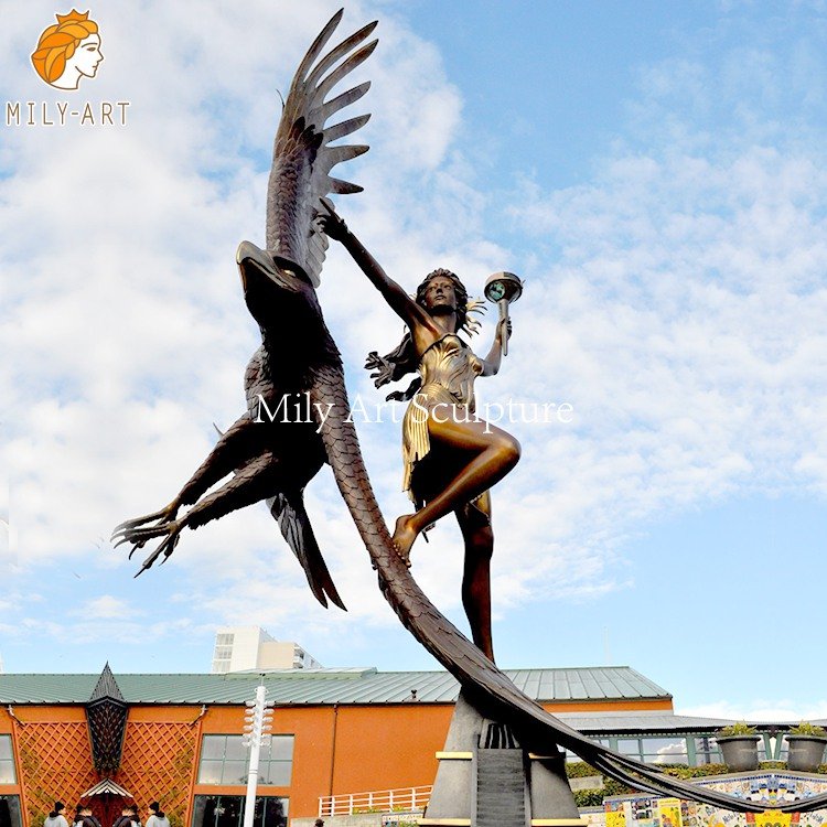 6.large bronze eagle statues mily sculpture