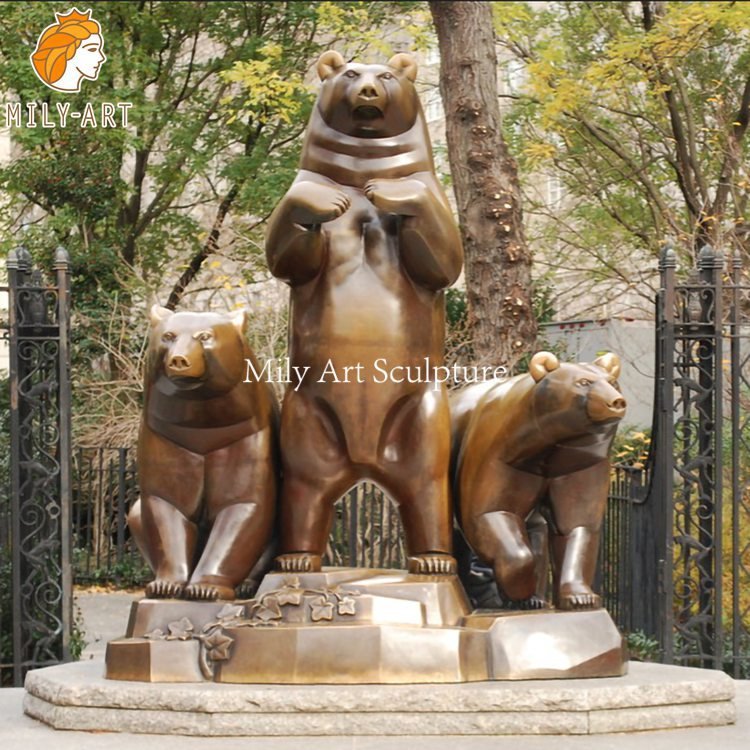 life size bronze bear statue mily sculpture