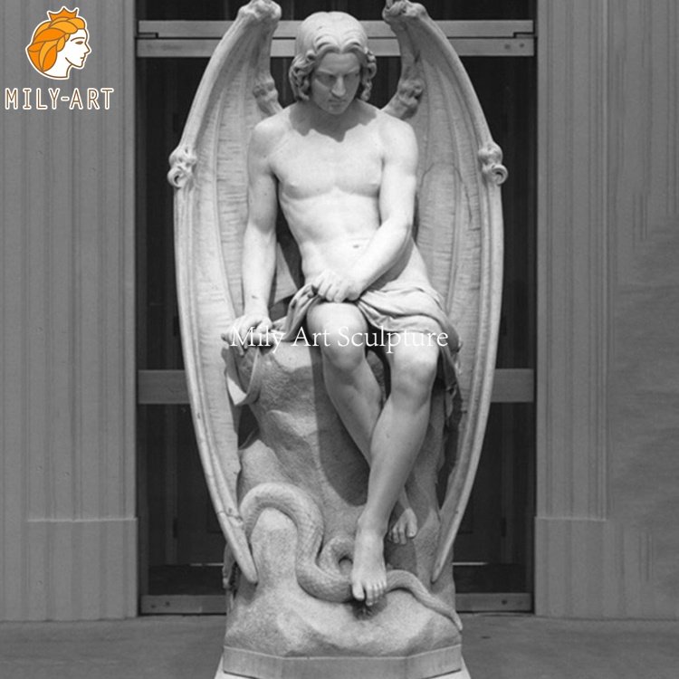2.lucifer marble statue mily sculpture 1