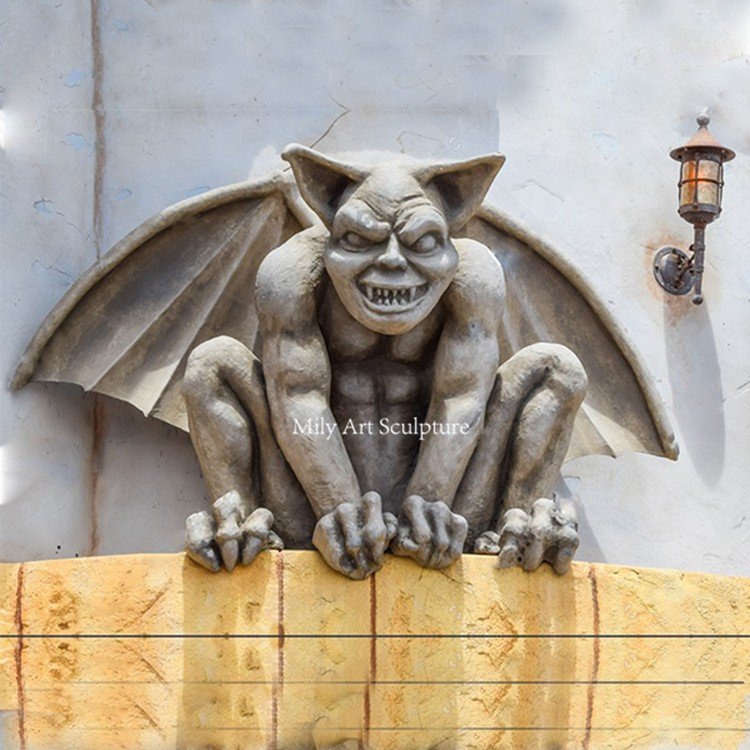 2.life size gargoyle statues mily sculpture
