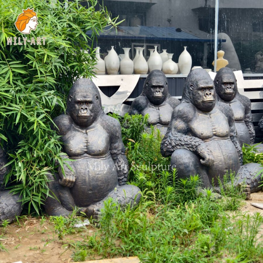 Casting Bronze Gorilla Statue