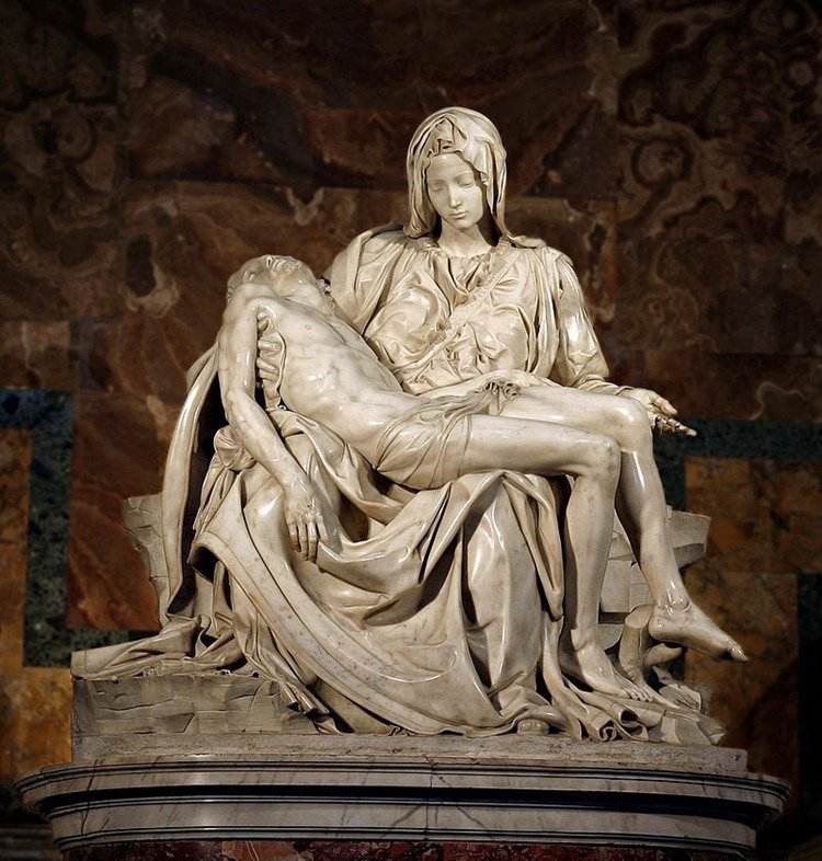 marble pieta statue mily statue