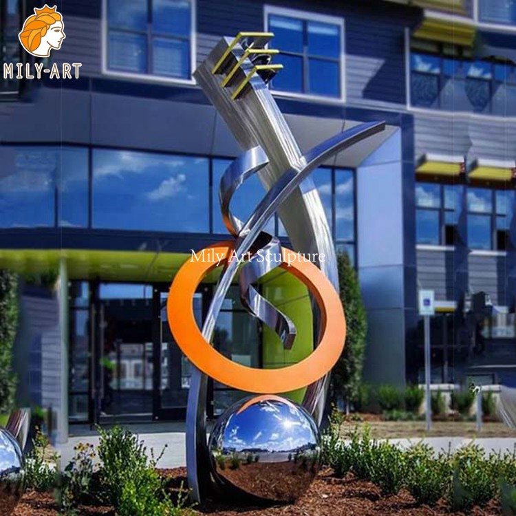 3.contemporary stainless steel sculpture-Mily Statue