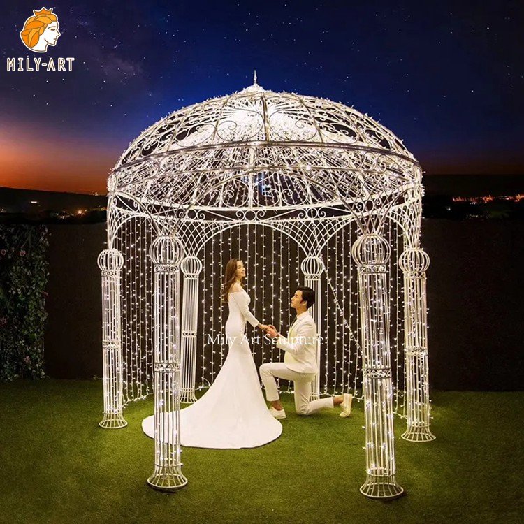 1.wrought iron gazebos mily statue