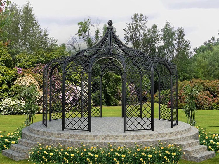 8.wrought iron gazebos mily statue