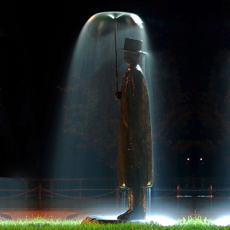 bronze rainman fountain replica