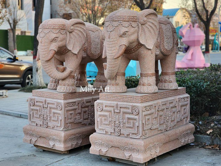 3.1.elephant statues for entrance or foyer mily statue