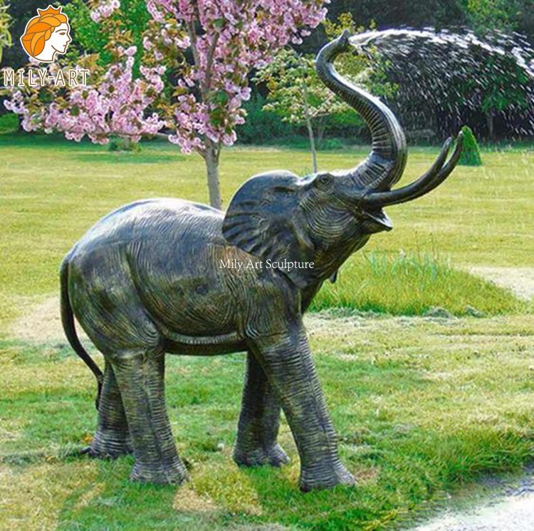 4. elephant outdoor fountain-Mily Statue