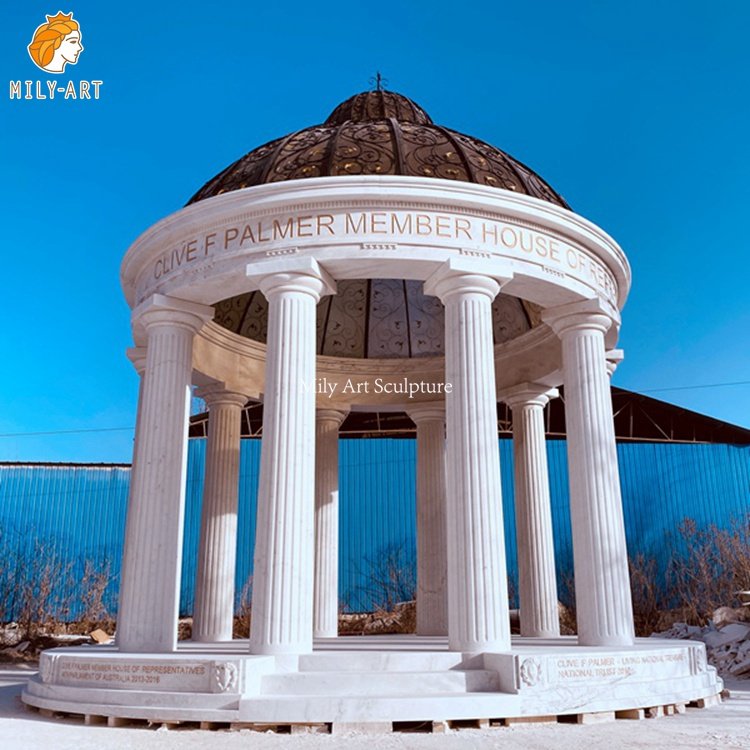1. large white marble gazebos mily statue