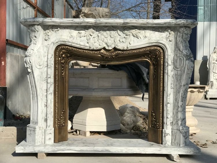 6. marble fireplace mantel