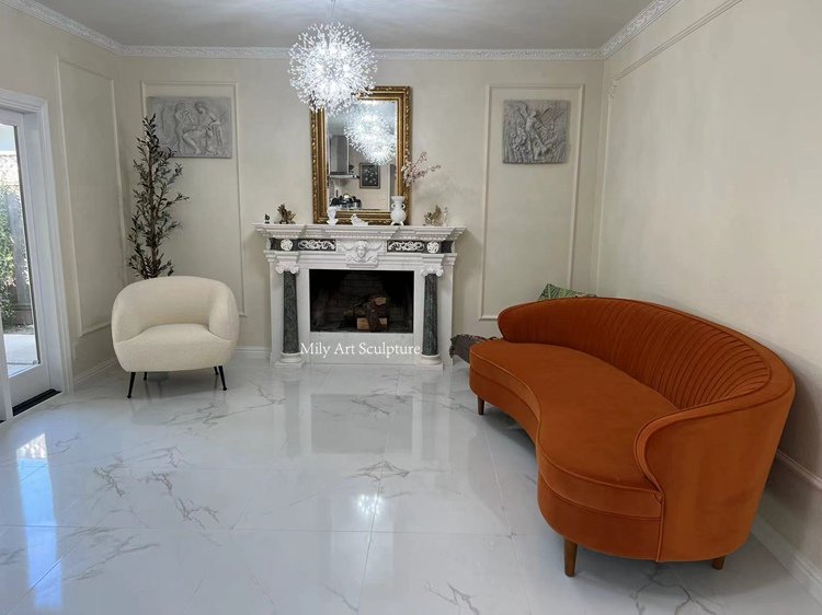 8. marble fireplace mantel