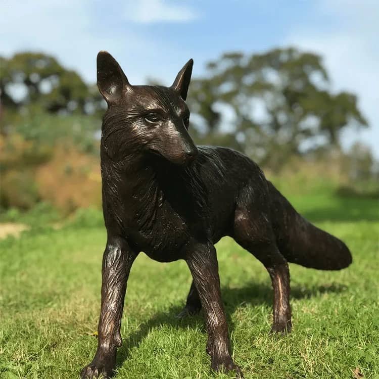 bronze fox statue