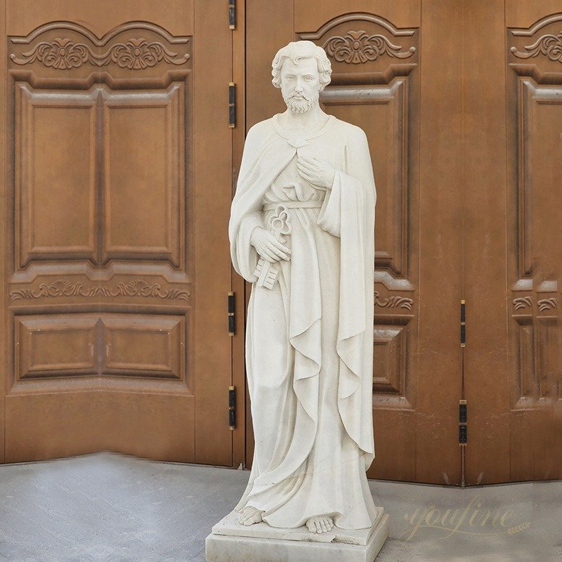 catholic church saint peter marble statue outdoor decor chs 251 1