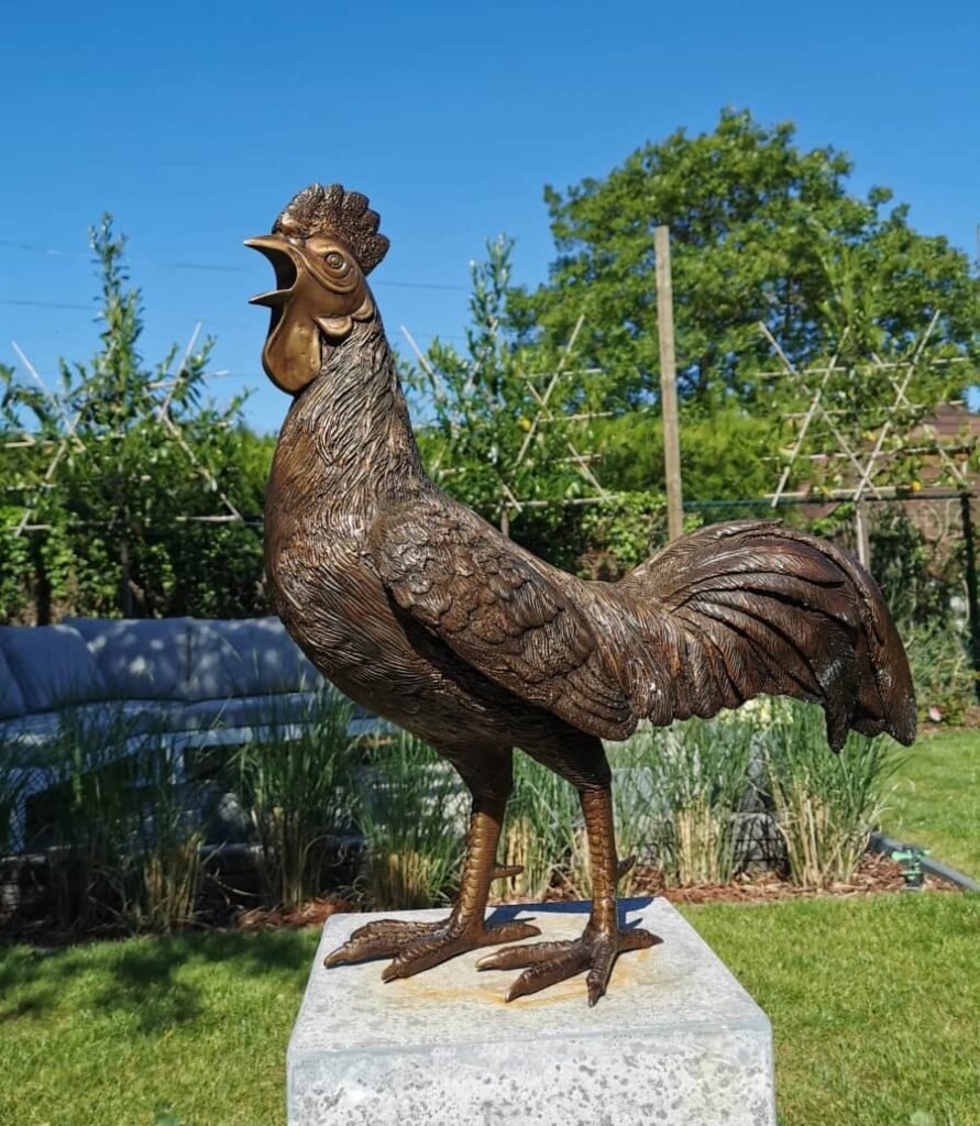large bronze rooster mily