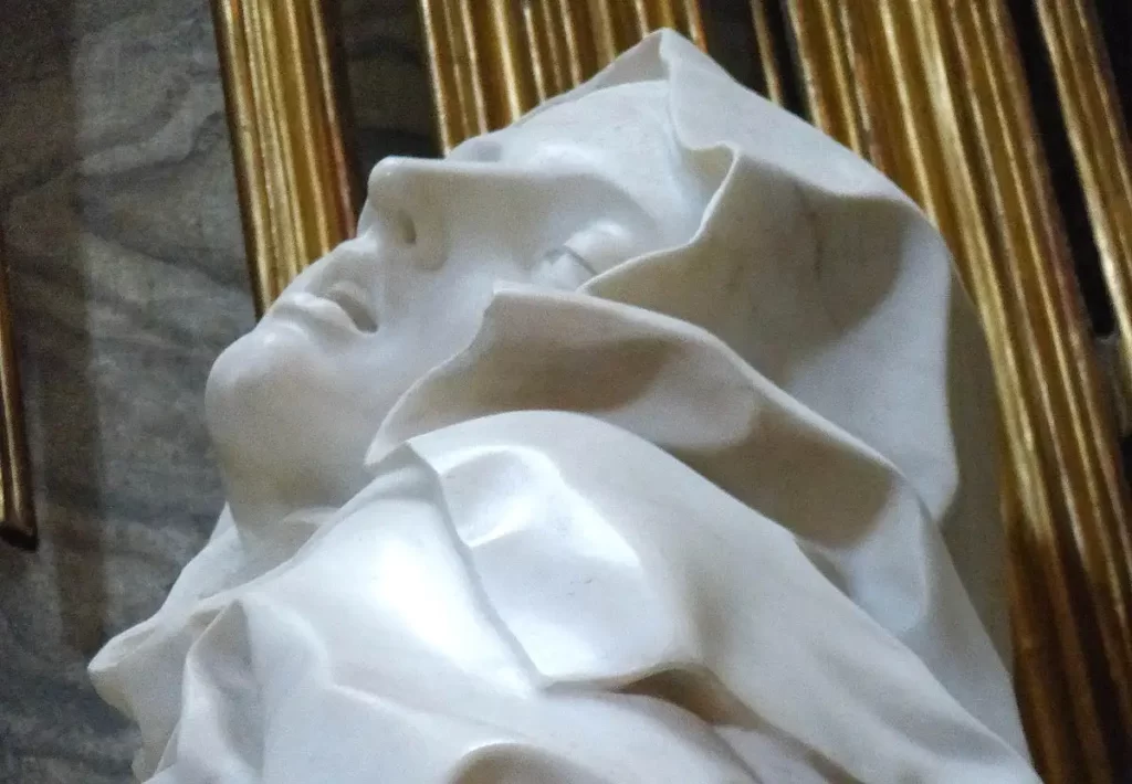 bernini ecstasy saint teresa cornaro chapel statue detail
