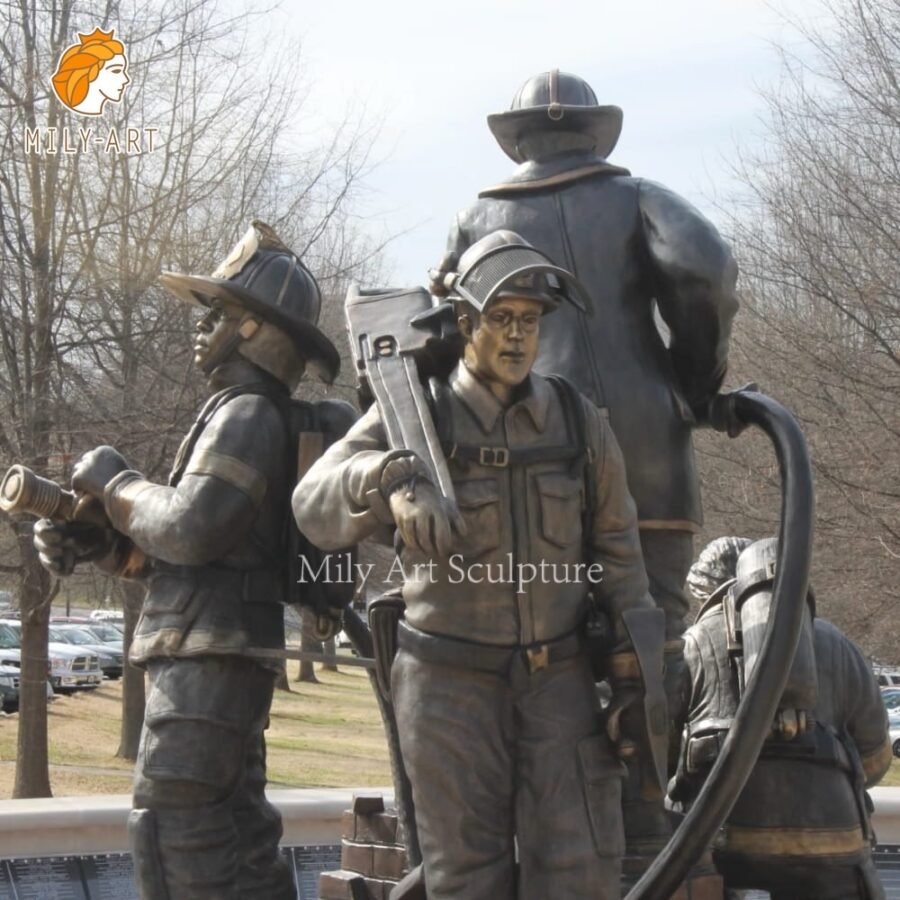 custom bronze fallen firefighters memorial statues mlbs 147