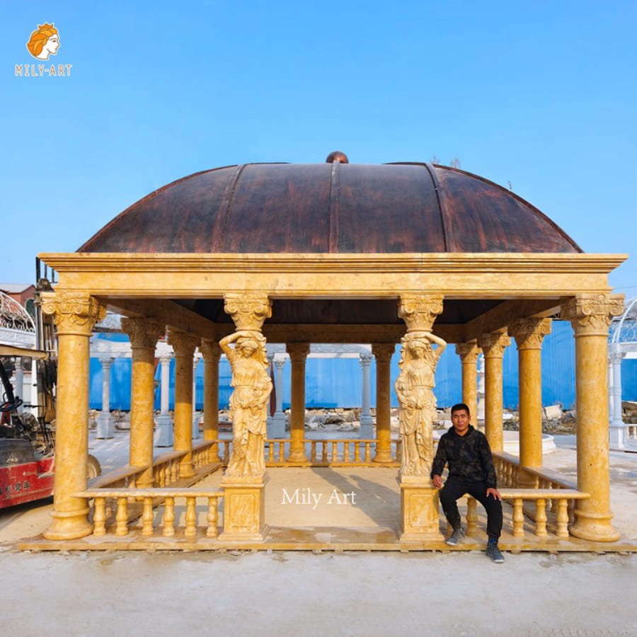 yellow marble gazebo 1