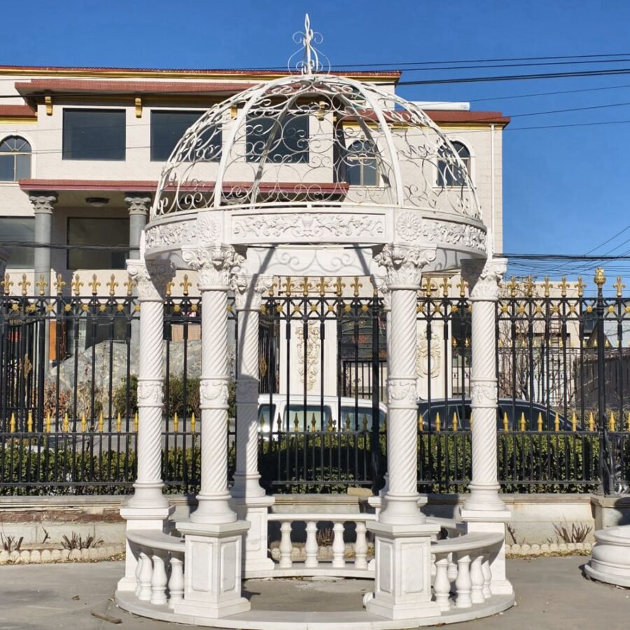 Beautiful Natural White Marble Garden Pavilion